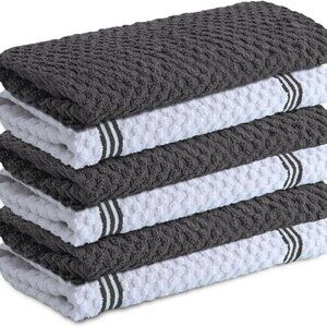 Infinitee Xclusives 100% Cotton Kitchen Towels - 15x25 Inch Ultra Soft Tea Towel